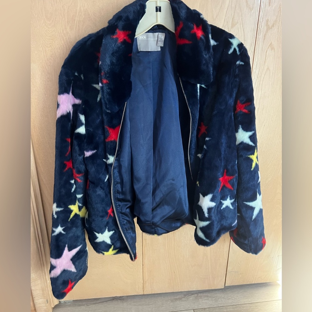 Never Worn ASOS Star Fur Jacket